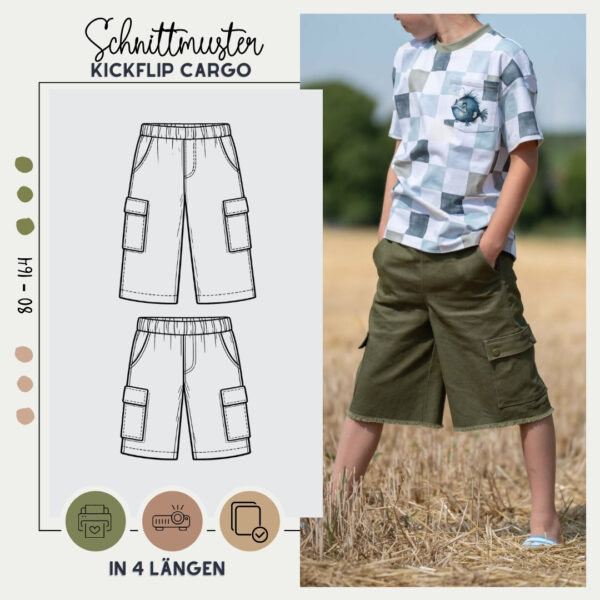KICKFLIP CARGO 74 - 164  – Schnittmuster Kinder